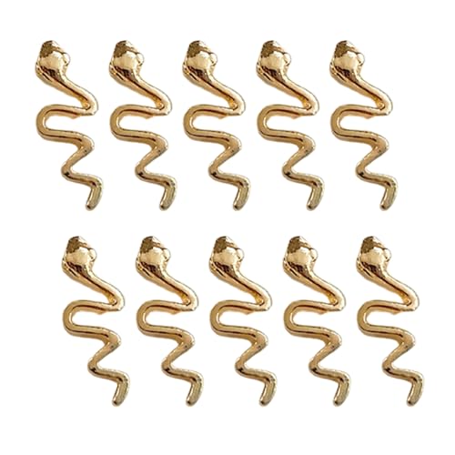 10 PCs Snake Nails Art Charm Für Neujahr Mehrfarbige Nägel Charm Manicure Supplies Schlangenform Nägel Dekorationen von Fahoujs