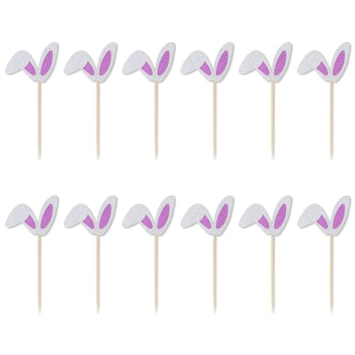 12pieces Kaninchen Ohr Cupcake Toppers Osters Kuchen Dekoration Set Kuchen Picks Set Für Partyfeier 12pieces Kaninchen Ohr Cupcake Toppers Osters Kuchen Dekoration Set Kuchen Picks Set Für Partyfeier von Fahoujs