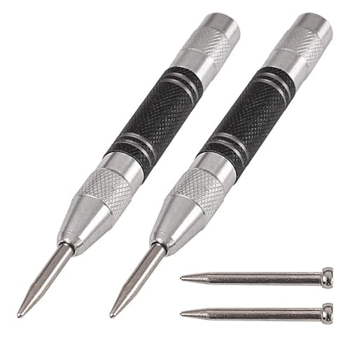 2pcs Heavy Duty Automatic Center Stanzen Gehärteter Stahl Geknurter Verstellbarer Spannung Industrielles Holzbearbeitungshandwerkzeug von Fahoujs