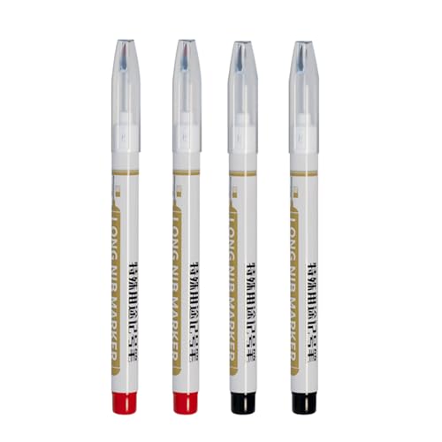 3/4/6pcs Langer Spitze Marker Stift 20 Mm Langer Spitzenmarker Carpenter Marker Wasserfestes Bohrloch Marker Holzbearbeitungswerkzeug Hinweis Pen von Fahoujs