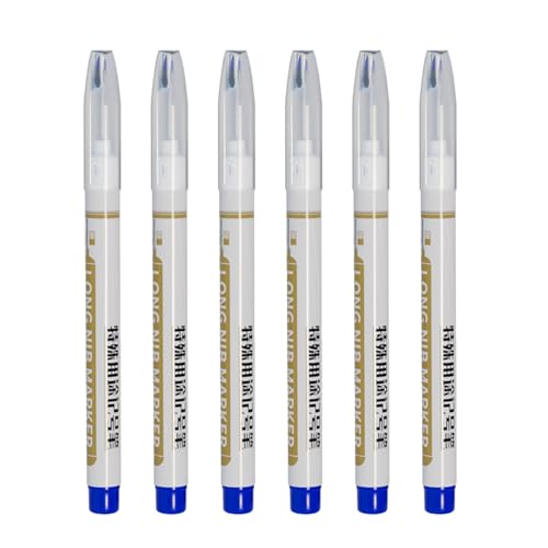 3/4/6pcs Langer Spitze Marker Stift 20 Mm Langer Spitzenmarker Carpenter Marker Wasserfestes Bohrloch Marker Holzbearbeitungswerkzeug Hinweis Pen von Fahoujs
