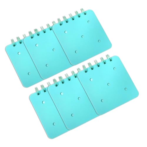 6pcs Kleines Twin Spulen Bindungs ​​ Notizbuch 3.3x3.7in Taschennotennotepads 40 Seiten Unbekanntes Kleines Skizzenpadnotizbuch Zum Schreiben Dicker Papiernotizbuch von Fahoujs