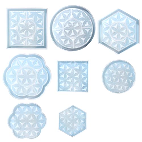 8pcs Hexagonal Quadratische Runde Spitze Silikonformen Kristallkleberschale Zum Herstellen Von Fruchteplatten Formen Für Harzguss 8pcs Hexagonal Quadratische Runde Spitze Silikonformen Kristallkleberschale Zum Herstellen Von Fruchteplatten Formen Für Harzguss von Fahoujs