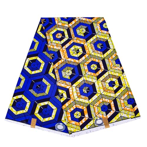 Afrikanischer Wachdruckstoff 3yard Doppelseite Geometrisch Druck Polyester Stoff Für Nähen Von Handwerk Und Hausdekoration Afrikanische Wachsee Stoff von Fahoujs