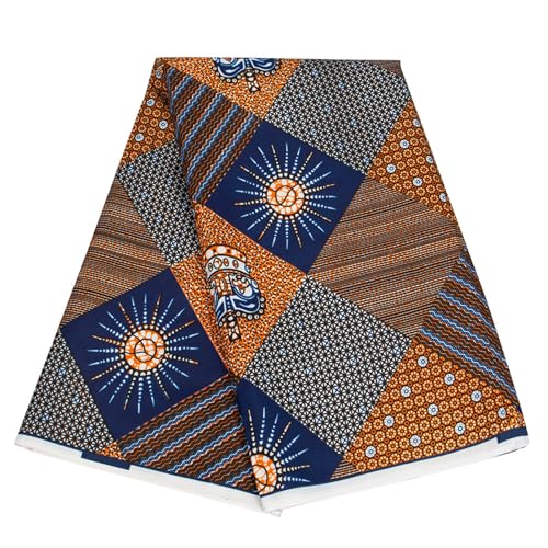 Afrikanischer Wachdruckstoff 3yard Doppelseite Geometrisch Druck Polyester Stoff Für Nähen Von Handwerk Und Hausdekoration Afrikanische Wachsee Stoff von Fahoujs