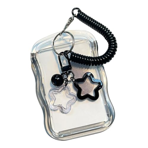 Clear Card Case Mit Spring String Card Holder Für Sicherheit Medicare Kreditwasserresistent Sleeve Star Sleeve von Fahoujs