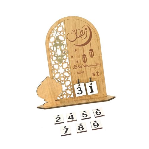 Eid Adventskalender Holzverzierung Mit Countdown Designs Zarte Holz EID Dekore Für Urlaubsfeierlichkeiten Geeignet von Fahoujs