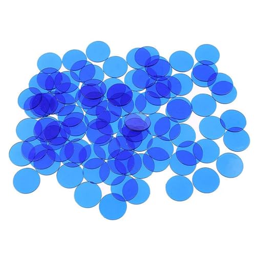 Fahoujs 100 Pcs Transparente Zähler Bingo Chip Kunststoffzählungs Zählermarker Für Kinder Mathematik Ausbildung Spiel Multiple Color Bingo Chip Marker Zähler von Fahoujs