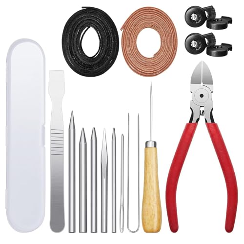 Fahoujs 16 Stücke Baseballhandschuh Reliefing Kits Softball Baseball Handschuh Care Kits Lederstreifen Handschlossschloss Schnürung Werkzeug von Fahoujs