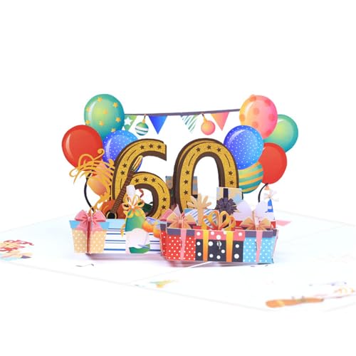 Fahoujs 3D Glückwunschkarte „Happy Birthday Ages Number“ Mit Handschriftlicher Segnung Zum Ausdruck Des Segens Geschenk Für Geburtstagsgrüße von Fahoujs