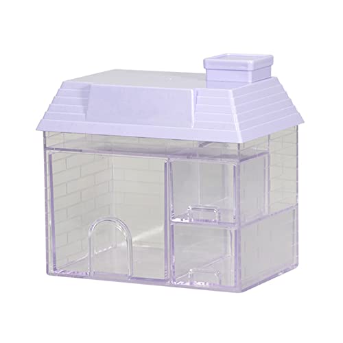 Fahoujs Clear Square House Storage Box Home Stifthalter Rack Supplies Accessoire Für Make Up Schminktisch Hautpflege Schreibwarenstaplierer Box Desktop von Fahoujs