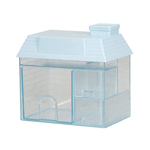 Fahoujs Clear Square House Storage Box Home Stifthalter Rack Supplies Accessoire Für Make Up Schminktisch Hautpflege Schreibwarenstaplierer Box Desktop von Fahoujs