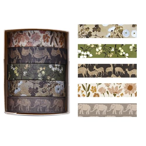 Fahoujs Dekorative Klebebandpapier Klebeband Wälder Pflanzendruck Washis Hand Account Künstler Crafting Masking Dekorative Retro Washis Maskierung Wälder Pflanzendruckkünstler Künstler Fahoujs Dekorative Klebebandpapier Klebeband Wälder Pflanzendruck Washis Hand Account Künstler Crafting Masking Dekorative Retro Washis Maskierung Wälder Pflanzendruckkünstler Künstler von Fahoujs