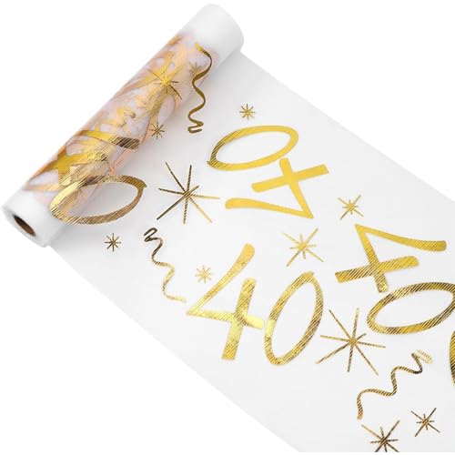 Fahoujs Luxurys Geburtstagstisch Runner Elegantes Goldengeschnittene Dekoration Für Jubiläumsfeier Erwachsene Meilensteine Partys Wiederverwendbarer Polyester Tischdekoration Fahoujs Luxurys Geburtstagstisch Runner Elegantes Goldengeschnittene Dekoration Für Jubiläumsfeier Erwachsene Meilensteine Partys Wiederverwendbarer Polyester Tischdekoration von Fahoujs