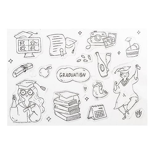 Fahoujs Silikonstempel zum Schulabschluss, transparent, für Kartenherstellung, Scrapbooking, Prägung, DIY, Basteln, Album, Dekoration, Gummidichtungsstempel, Silikonstempel Fahoujs Silikonstempel zum Schulabschluss, transparent, für Kartenherstellung, Scrapbooking, Prägung, DIY, Basteln, Album, Dekoration, Gummidichtungsstempel, Silikonstempel von Fahoujs
