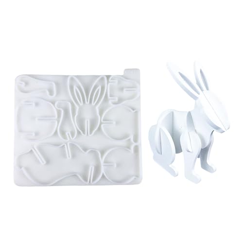 Kaninchen Figurförmige Ornamentform Flexible Silikonform Home Dekoration Gipsform Praktisches Schmuckzeugwerkzeug Silikonhandwerk Kaninchen Figurförmige Ornamentform Flexible Silikonform Home Dekoration Gipsform Praktisches Schmuckzeugwerkzeug Silikonhandwerk von Fahoujs