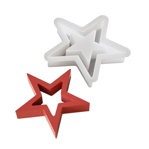 Kreatives Robustes Flexibles Silikon Sternform Accessoire Für Zarte Weihnachtsbaumanhänger Stilvolle Designs Weihnachtsbaum Ornamente von Fahoujs