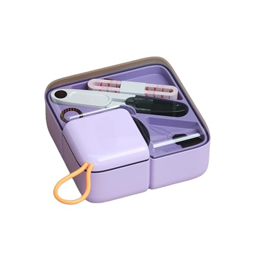 Nähen Kits Nähkasten Nadel Threader Zubehör Set Messbandversorgungen Kits Fahrtbox Nadel Fadenzubehör Zubehör von Fahoujs