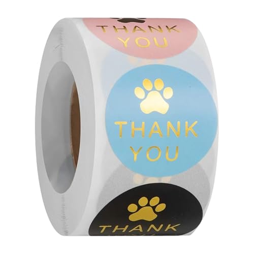 Small Business Thanks You Labels Hundepfoten Druckaufkleber Tieraufkleber Dekorative Aufkleber Labels Für Geschenkverpackungen Roundpfoten Druck Danke Labels Aufkleber Klettergeschäft Danke Aufkleber von Fahoujs