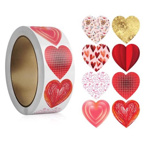 Valentinstag Aufkleber 2.5 Cm Dekorationskarten Geschenkverpackung Einfach Zu Bedienung Für Valentinstag Feierlichkeiten 500pcs/Roll Love Aufkleber Herz Selbstkleber Valentinstag Aufkleber 2.5 Cm Dekorationskarten Geschenkverpackung Einfach Zu Bedienung Für Valentinstag Feierlichkeiten 500pcs/Roll Love Aufkleber Herz Selbstkleber von Fahoujs
