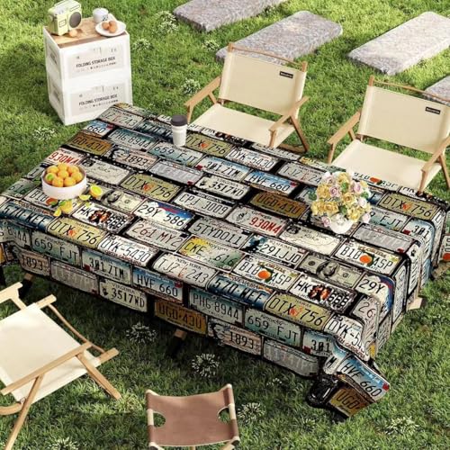 Tischdecke Outdoor Wetterfest, Klein Gartentischdecke für Draußen, PVC Abwaschbar Tischdecke für Campingtisch Gartentisch Klapptisch Picknicktisch Balkontisch (Style 5,60x120cm) von FahrtSeek