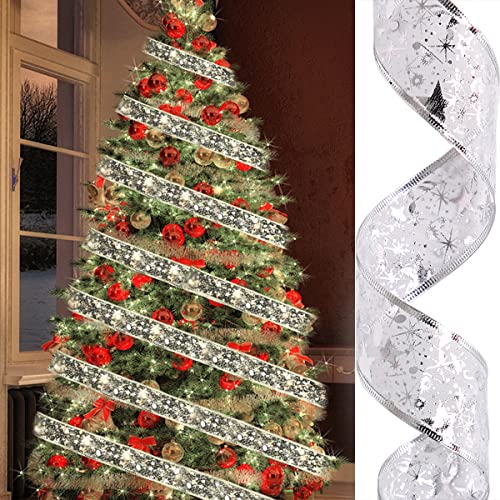 FainFun Glänzende Band Lichterkette, 5M Weihnachtsband Lichter, LED Band für Weihnachtsbaum Deko, Weihnachtslichterketten Band für Innere Dekoration, Ribbon Lights for Christmas Tree, Silber FainFun Glänzende Band Lichterkette, 5M Weihnachtsband Lichter, LED Band für Weihnachtsbaum Deko, Weihnachtslichterketten Band für Innere Dekoration, Ribbon Lights for Christmas Tree, Silber von FainFun