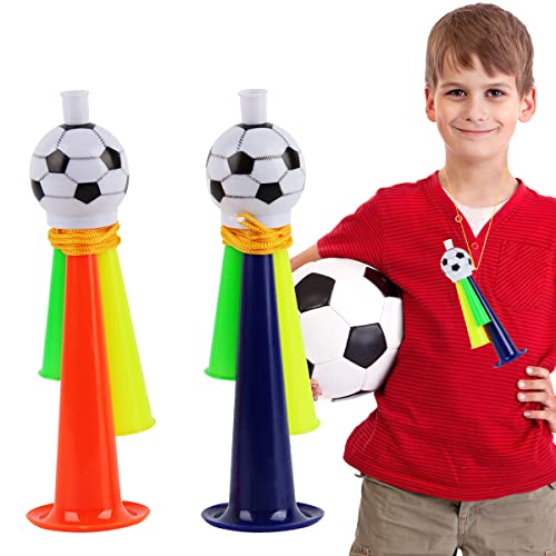 FainFun Vuvuzela Fussball, 2 Stück Jubelnde Fußball Horn, Football Tröte Vuvuzela aus Plastik, Trompetenspielzeug aus Kunststoff für Kinder, Fußball Fans, für Fußball-Themenparty, Weltmeisterschaft von FainFun
