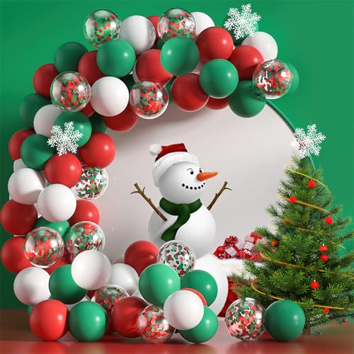 Weihnachts Luftballons, FainFun Zuckerstangen Deko, Folienballons Weihnachten, Ballonbogen für Weihnachten Dekoration (D) von FainFun