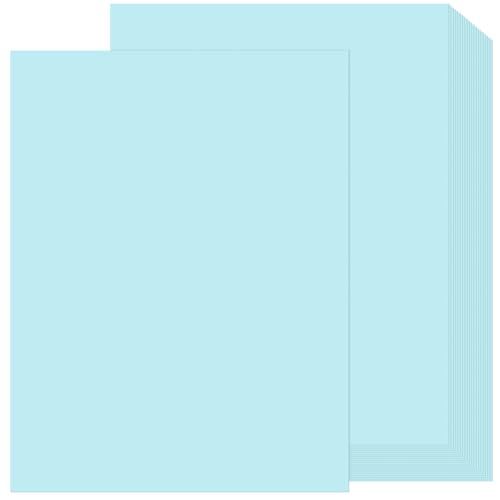 Fainne 150 Blatt hellblaues Pastellkartonpapier, 250 g/m², mittelschwerer Karton, 21,6 x 27,9 cm, Papier zum Basteln, Malen, Ankündigungen, Drucken in der Schule, Büro, Zuhause von Fainne