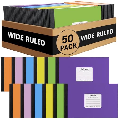 Fainne Kompositions-Notizbücher, Großpackung, breit liniert, A5, halbe Größe, 12,7 x 19,1 cm, Marmoreinband, Notizbücher, 80 Seiten, kleines Tagebuch, 28,5 cm Abstand für Grundschulbedarf (bunt) Fainne Kompositions-Notizbücher, Großpackung, breit liniert, A5, halbe Größe, 12,7 x 19,1 cm, Marmoreinband, Notizbücher, 80 Seiten, kleines Tagebuch, 28,5 cm Abstand für Grundschulbedarf (bunt) von Fainne