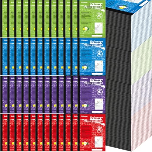 Fainne Primärkompositions-Notizbuch, Großpackung, K-2, Klasse 24 x 19 cm, liniert, für Kinder, Zeichnen und Schreiben, Schulbedarf, 100 Seiten, 50 Stück Fainne Primärkompositions-Notizbuch, Großpackung, K-2, Klasse 24 x 19 cm, liniert, für Kinder, Zeichnen und Schreiben, Schulbedarf, 100 Seiten, 50 Stück von Fainne
