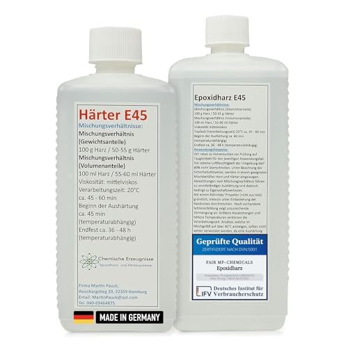 1,75 Kg Epoxidharz Set - 2K - Transparent Epoxydharz Gießen + Härter für Schmuck, Kunstwerke, Handwerk und mehr - Laminierharz von Fair MP-Chemicals