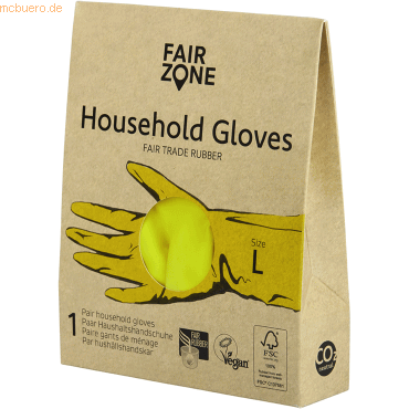 Fair Zone Gummihandschuh H2826 L gelb 1 Paar von Fair Zone