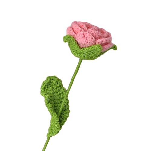 Fairnull 4 Stück gehäkelter Blumenstrauß, geflochtene Rose, handgefertigte Häkelblume, exquisit, lichtbeständig, gehäkelter Blumenstrauß für schöne geschmackvolle Heimdekoration, Hellrosa Fairnull 4 Stück gehäkelter Blumenstrauß, geflochtene Rose, handgefertigte Häkelblume, exquisit, lichtbeständig, gehäkelter Blumenstrauß für schöne geschmackvolle Heimdekoration, Hellrosa von Fairnull