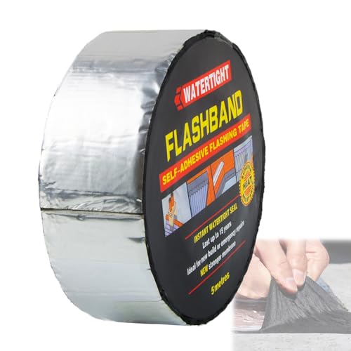 Dichtband Selbstklebend, FairyPeach Butyl Dichtband, Dichtungsband Wasserdicht, Dachpappe Selbstklebend, Dampfsperre Folie, Dampfsperre Klebeband, Klebeband Wasserdicht Dachrinne (5cm x 5m-A) von FairyPeach