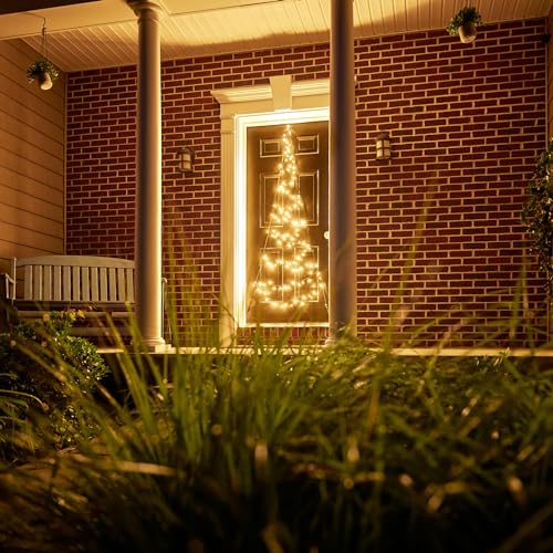 Fairybell LED-Türbaum Weihnachtsbaum für draußen (210 CM - 120 LEDs, Warmweiss mit Twinkle) von Fairybell