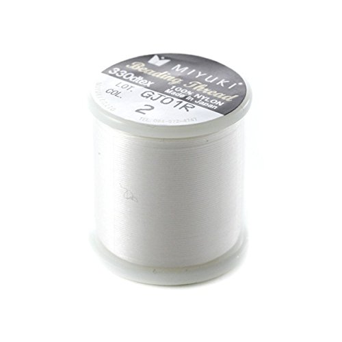 Spule mit 50 m langer Schnur für Miyuki Beading, Nylon, cremefarben, Nr. 2 von Fais-le toi-même