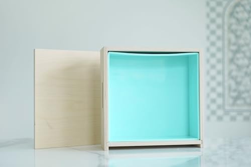 Extra dicke große Seifenformen, 5 kg mit abnehmbarer Seitenwand – 4,8 l dreifache Breite, flexible Silikon-Seifenformen für Seifenherstellung, rechteckige Seifenform aus Holz mit Deckel von FaitmainX