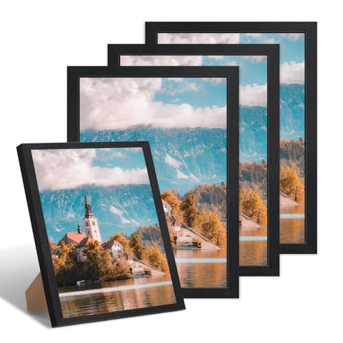 4 Pack Bilderrahmen a4 Schwarz, 20x30cm Holz Fotorahmen,MDF Holz Rahmen, Posterrahmen mit Acrylglas, Bilderrahmen für Fotos, Zertifikate und Poster, für Wandmontage oder Tischgerät 4 Pack Bilderrahmen a4 Schwarz, 20x30cm Holz Fotorahmen,MDF Holz Rahmen, Posterrahmen mit Acrylglas, Bilderrahmen für Fotos, Zertifikate und Poster, für Wandmontage oder Tischgerät von FajerminArt