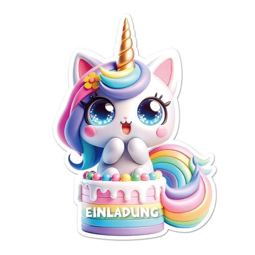 Fakindiy 12pcs Einladungskarten Kindergeburtstag - einladungskarten kindergeburtstag mädchen und jungen - Kindergeburtstag Partyeinladungen mit Umschlägen und Aufkleber von Fakindiy