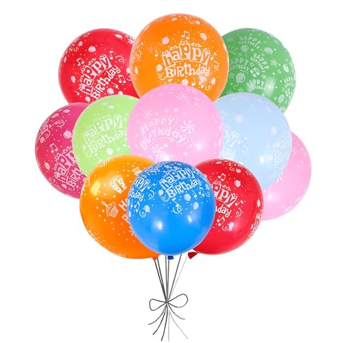Luftballons Geburtstag,Happy Birthday ballon,Ballons 80 Stück 12 Zoll Gemischte Farben, Luftballon Geburtstag Latex Luftballons von Fakindiy