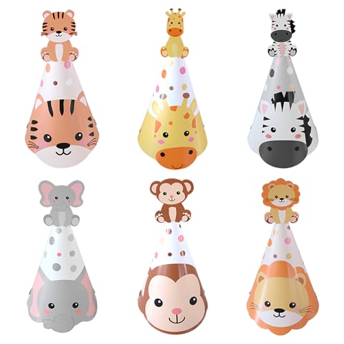 Falafoty 24PCS Tier Party Hüte Geburtstag Set, Tier Papier Krone Hut Party Kegel Hüte für Kindergeburtstag Tierkostüm, Partyhüte Fotorequisiten Zubehör Für Familienfeiern Für Kinder und Erwachsene Falafoty 24PCS Tier Party Hüte Geburtstag Set, Tier Papier Krone Hut Party Kegel Hüte für Kindergeburtstag Tierkostüm, Partyhüte Fotorequisiten Zubehör Für Familienfeiern Für Kinder und Erwachsene von Falafoty