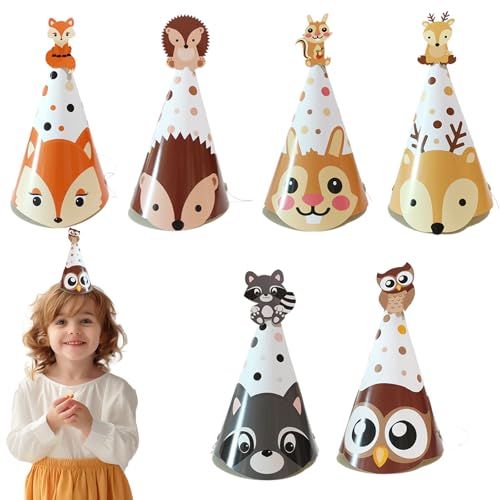 Falafoty 24PCS Tier Party Hüte Geburtstag Set, Tier Papier Krone Hut Party Kegel Hüte für Kindergeburtstag Tierkostüm, Partyhüte Fotorequisiten Zubehör Für Familienfeiern Für Kinder und Erwachsene (B) Falafoty 24PCS Tier Party Hüte Geburtstag Set, Tier Papier Krone Hut Party Kegel Hüte für Kindergeburtstag Tierkostüm, Partyhüte Fotorequisiten Zubehör Für Familienfeiern Für Kinder und Erwachsene (B) von Falafoty