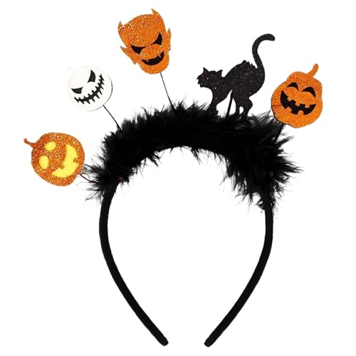 Halloween-Stirnband, Halloween-Kostüm, Cosplay-Kopfbedeckung, Kürbis-Geist-Hexe, Haarbänder, Kopfschmuck, Geschenk, Halloween-Party, Haarreifen, Verkleidungszubehör für Kinder und Erwachsene, Party von Falafoty