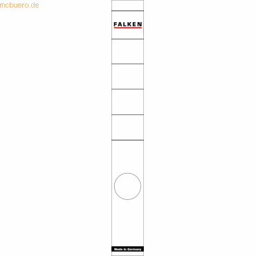 Falken Ordnerrückenschilder 36x290mm selbstklebend weiß VE=10 Stück von Falken