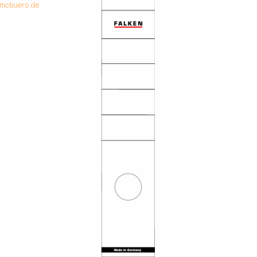 Falken Ordnerrückenschilder 60x290mm selbstklebend weiß VE=10 Stück von Falken