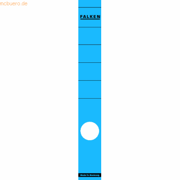 Falken Ordnerrückenschilder selbstklebend 36x290mm VE=10 Stück blau von Falken