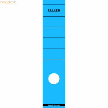 Falken Ordnerrückenschilder selbstklebend 60x290mm VE=10 Stück blau von Falken