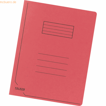 Falken Einschlagmappe A4 Karton 320g/qm mit 3 Klappen rot Falken Einschlagmappe A4 Karton 320g/qm mit 3 Klappen rot von Falken