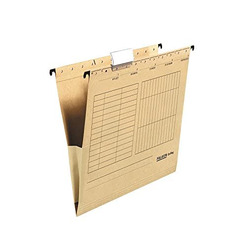 Falken Hängetasche UniReg aus Recycling-Karton für DIN A4 mit Leinenfröschen braun 100er Pack Blauer Engel Schrank Behörde ideal für die lose Blatt-Ablage im Büro und der Behörde Falken Hängetasche UniReg aus Recycling-Karton für DIN A4 mit Leinenfröschen braun 100er Pack Blauer Engel Schrank Behörde ideal für die lose Blatt-Ablage im Büro und der Behörde von FALKEN